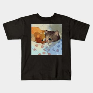 kitty bedtime (bad day) Kids T-Shirt